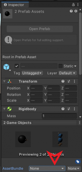 File:Adding a tag to the prefabs.png